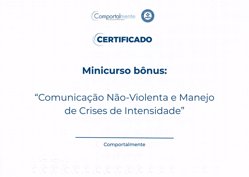 Comunicação Não-Violenta e Manejo de Crises de Intensidade