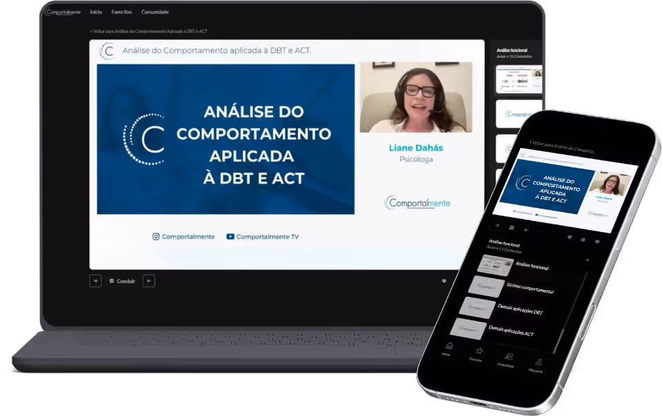 Pós-graduação em Terapia Comportamental Dialética & Terapia de Aceitação e Compromisso na plataforma de ensino
