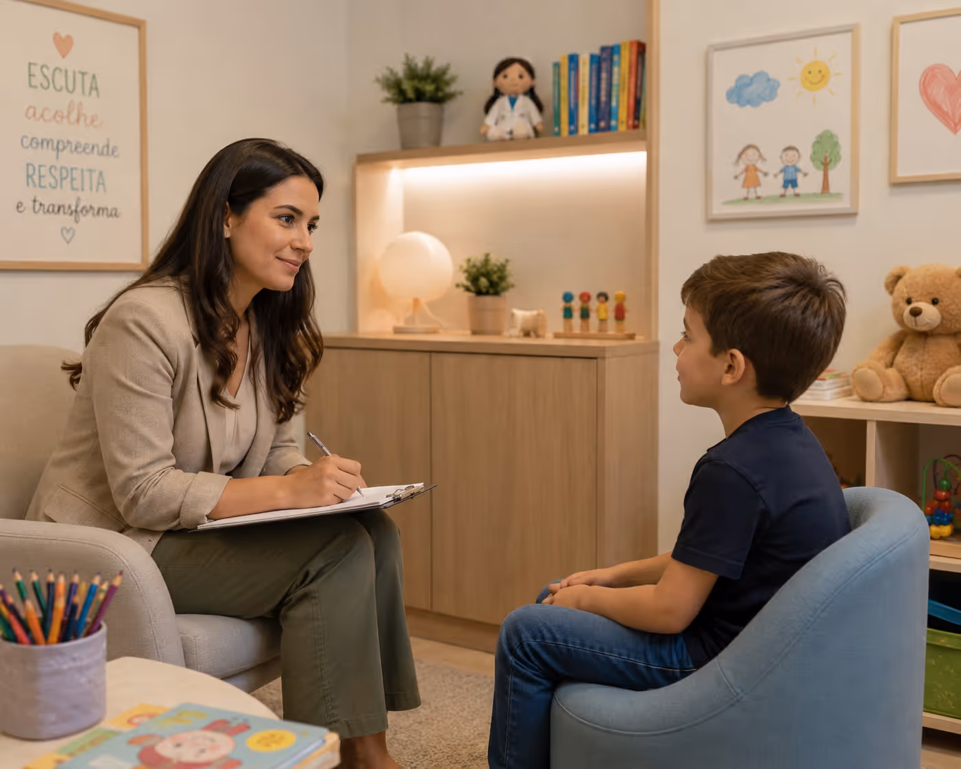 Profissionais da saúde em atendimento a pessoa no espectro autista